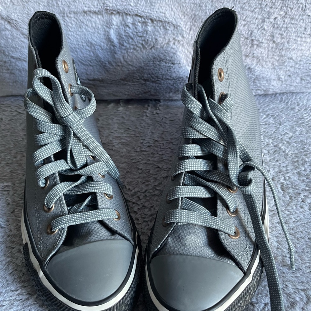 Gray High-Top Sneakers